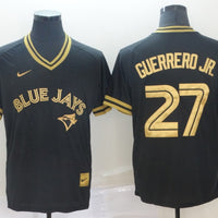 Men's Toronto Blue Jays Vladimir Guerrero Jr. #27 Black Replica Player Jersey1