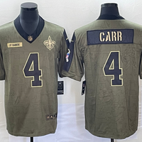 Men's New Orleans Saints Derek Carr #4 Brown Player Game Jersey1