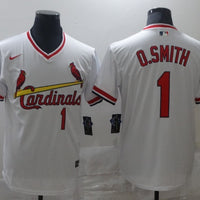Men's St. Louis Cardinals Ozzie Smith #1 White Authentic Game Jersey1