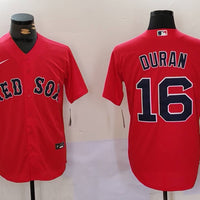 Men's Boston Red Sox Jarren Duran #16 Red Replica Player Jersey1