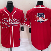 Men's Philadelphia Phillies Red Replica Team Jersey1 Joint Edition