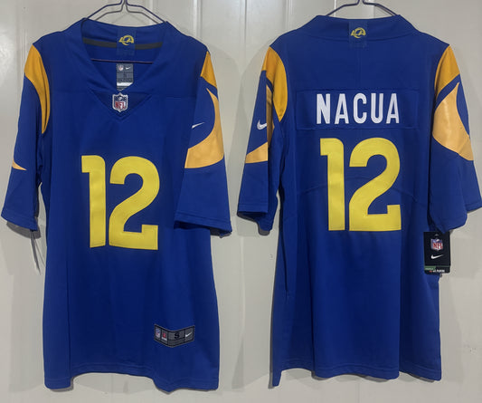 Men's Los Angeles Rams Puka Nacua #12 Royal Game Player Jersey