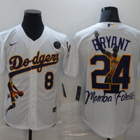Men's Los Angeles Dodgers Kris Bryant #8-24 White Replica Game Jersey1