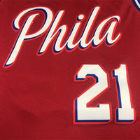 Men's Philadelphia 76ers Joel Embiid #21 NBA Red Replica Jersey1