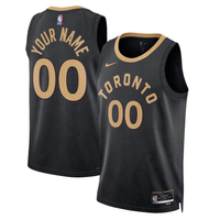 Men's Toronto Raptors Black 2022/23 Swingman Custom Jersey1 - City Edition
