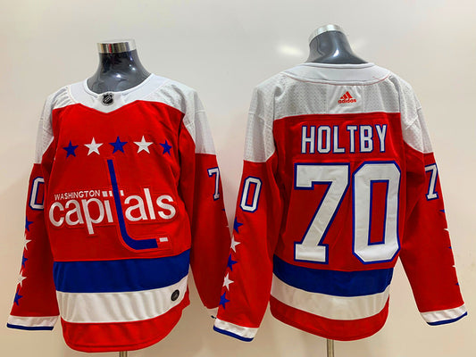 Men's Washington Capitals Braden Holtby #70 Red Breakaway Home Jersey1
