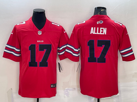 Men's Buffalo Bills Josh Allen #17 Red Game Jersey1