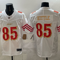 Men's San Francisco 49ers George Kittle #85 White 2025 Rivalries Collection Game Jersey