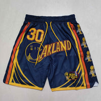 Men's Golden State Warriors Pocket Dark Blue Basketball Shorts1