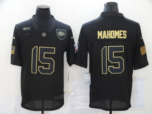 Men's Kansas City Chiefs Patrick Mahomes 2020 Salute To Service Limited Jersey1