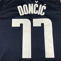 Men's Dallas Mavericks Luka Doncic #77 NBA Dark Blue Replica Jersey1