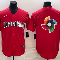 Men's 2023 World Baseball Classic Dominican Republic Red Jersey1