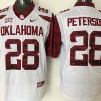 Men's Oklahoma Sooners Adrian Peterson #28 White Player Jersey