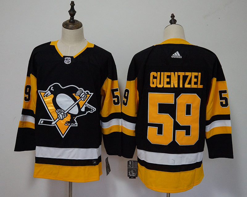 Men's Pittsburgh Penguins Jake Guentzel #59 Black Player Jersey1