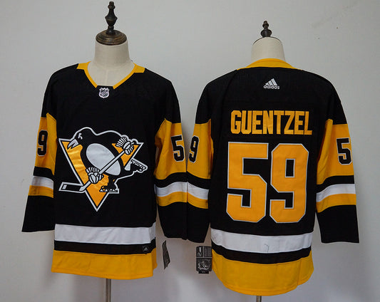 Men's Pittsburgh Penguins Jake Guentzel #59 Black Player Jersey1