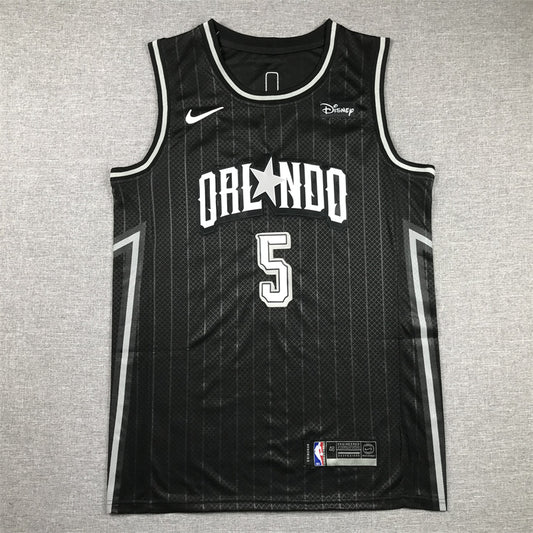 Men's Orlando Magic Paolo Banchero #5 Black 2023/24 Swingman Jersey1 - City Edition