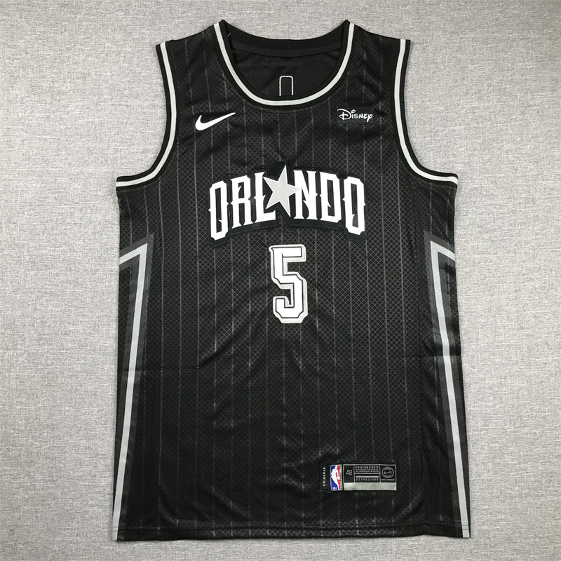 Men's Orlando Magic Paolo Banchero #5 Black 2023/24 Swingman Jersey1 - City Edition
