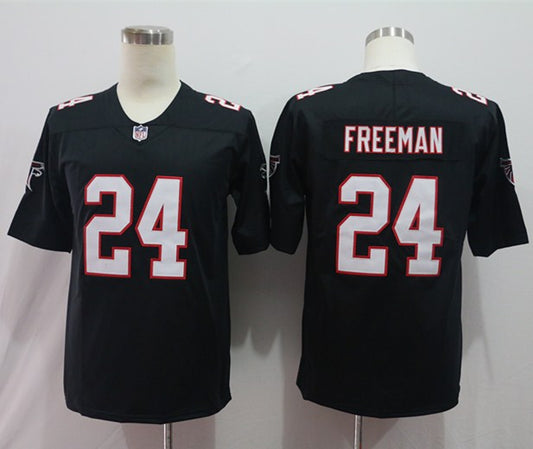 Men's Atlanta Falcons Devonta Freeman #24 Black Game Jersey1