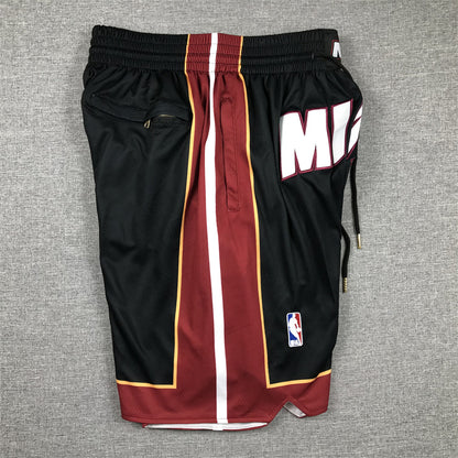 Men's Miami Heat Black Pocket Shorts1
