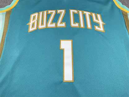 Men's Charlotte Hornets LaMelo Ball #1 Teal 2023/24 Swingman jersey1 - City Edition
