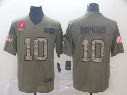 Men's Houston Texans DeAndre Hopkins #10 Brown Game Player Jersey1