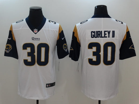 Men's Los Angeles Rams Todd Gurley II #30 White Game Jersey1
