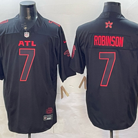 Men's Atlanta Falcons Bijan Robinson #7 Black Game Player Jersey