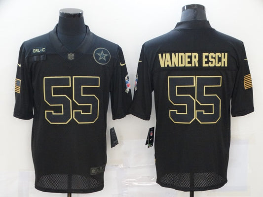 Men's Dallas Cowboys Leighton Vander Esch #55 Black Player Game Jersey1