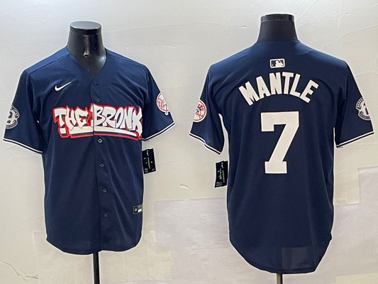 Men's New York Yankees Mickey Mantle Navy Limited Player Jersey1