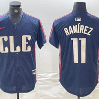 Men's Cleveland Guardians Jose Ramirez #11 Navy 2024 City Connect Limited Jersey1