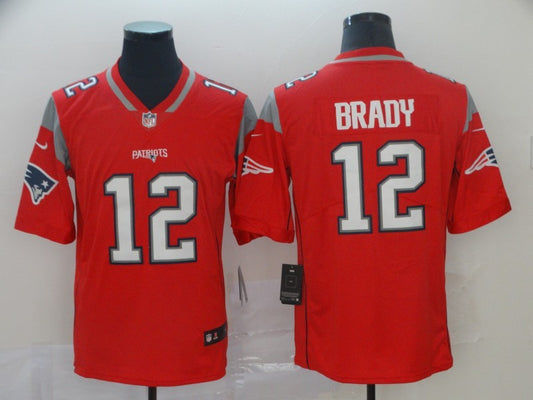Men's New England Patriots Tom Brady #12 Red Inverted Legend Jersey1