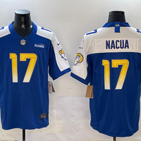 Men's Los Angeles Rams Puka Nacua #17 Royal Vapor F.U.S.E. Limited Jersey1