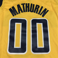 Men's Indiana Pacers Bennedict Mathurin #00 Yellow 2022/23 Swingman Jersey1 - Statement Edition