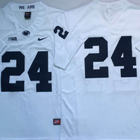 Men's Penn State Nittany Lions NCAA #24 White Team Football Jersey