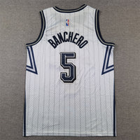 Men's Orlando Magic Paolo Banchero #5 Silver 2024/25 Swingman Player Jersey1 - City Edition