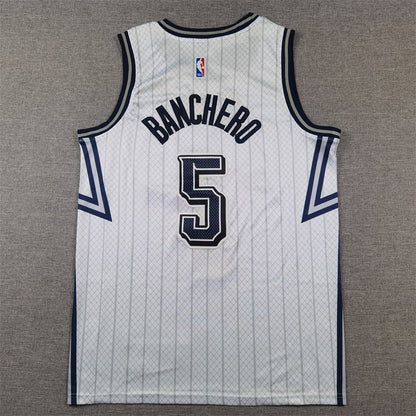 Men's Orlando Magic Paolo Banchero #5 Silver 2024/25 Swingman Player Jersey1 - City Edition