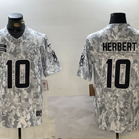 Men's Los Angeles Chargers Justin Herbert #10 Arctic Camo 2024 Salute to Service Limited Jersey1