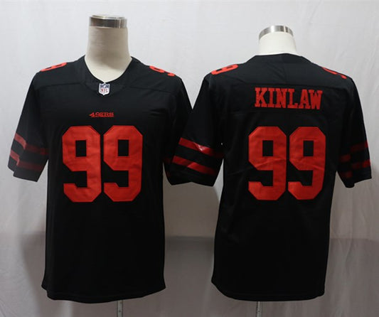 Men's San Francisco 49ers Javon Kinlaw #99 Black Game Jersey1