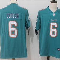 Men's Miami Dolphins Jay Cutler #6 Green Game Jersey1