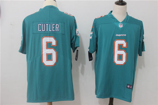 Men's Miami Dolphins Jay Cutler #6 Green Game Jersey1