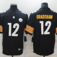 Men's Pittsburgh Steelers Terry Bradshaw #12 Black Game Jersey1