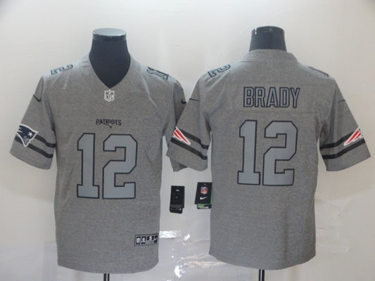 Men's New England Patriots Tom Brady #12 Gray Game Jersey1