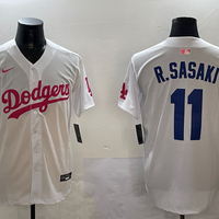 Men's Los Angeles Dodgers Roki Sasaki #11 White Player Game Jersey1