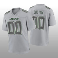 Custom1 New York Jets Gray Game Atmosphere Jersey1 American Stitched Jersey1 Football Jerseys
