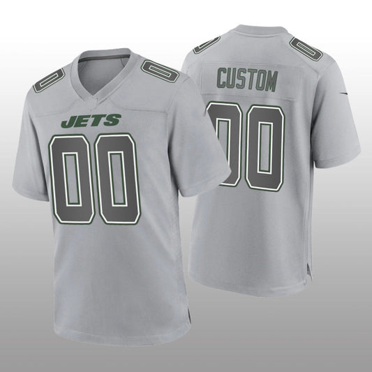 Custom1 New York Jets Gray Game Atmosphere Jersey1 American Stitched Jersey1 Football Jerseys