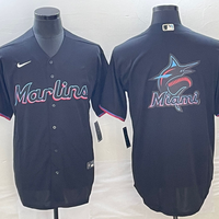 Men's Miami Marlins Black Alternate Replica Team Jersey1