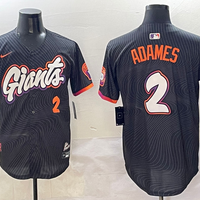 Men's San Francisco Giants Willy Adames #2 Black 2025 City Connect Limited Player Jersey1