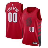 Men's Portland Trail Blazers Red 2022/23 Swingman Custom Jersey1 - Statement Edition
