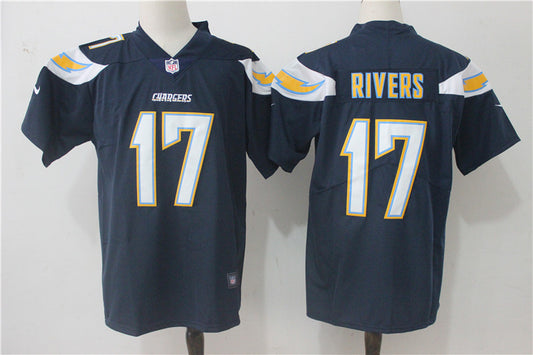 Men's Los Angeles Chargers Philip Rivers #17 Navy Game Jersey1