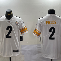 Men's Pittsburgh Steelers Justin Fields #2 White Game Jersey1